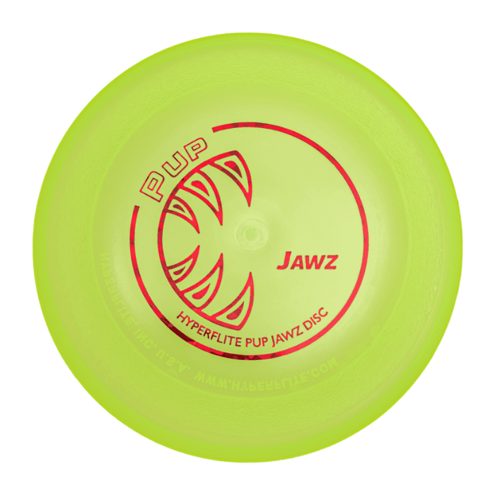 Hyperflite frisbee Lemon lime Jawz Puppy Disc 7&#39;&#39; Petit frisbee