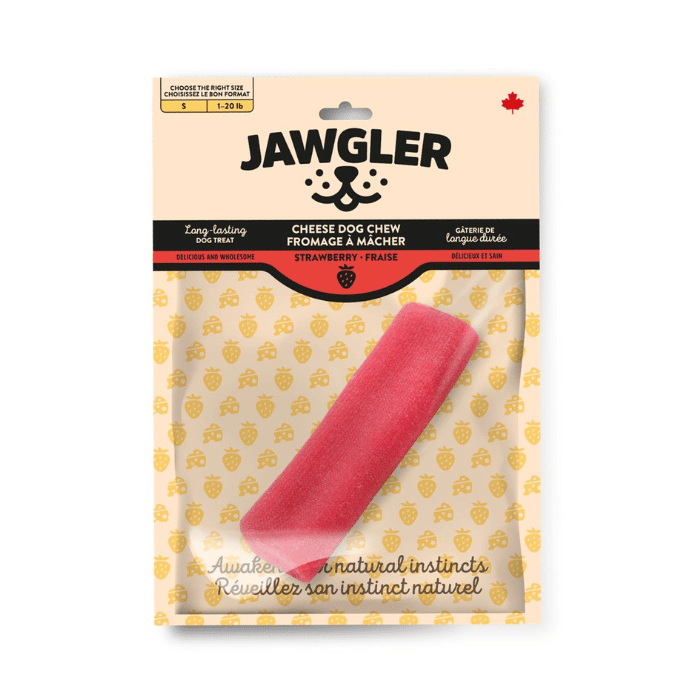 Jawgler fromage Small Jawgler Gâterie De Fromage à Mâcher - Fraise Jawgler Gâterie De Fromage à Mâcher - Fraise