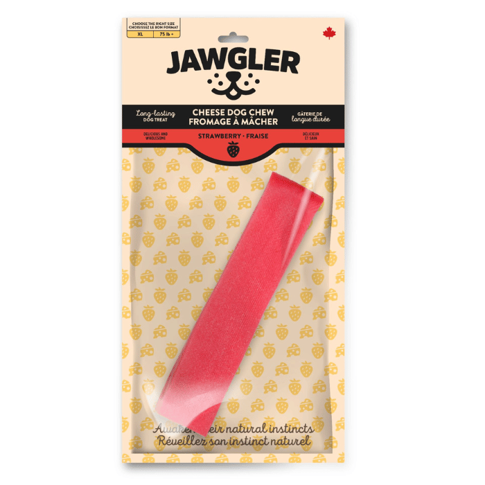 Jawgler fromage XL Jawgler Gâterie De Fromage à Mâcher - Fraise Jawgler Gâterie De Fromage à Mâcher - Fraise