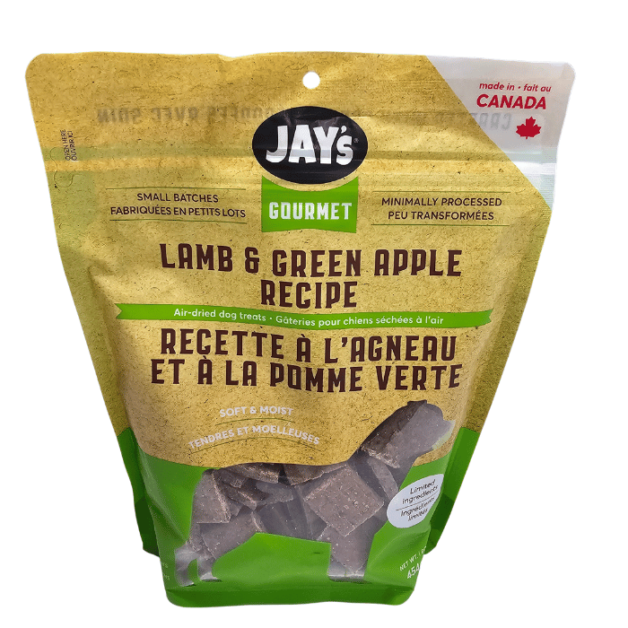 Jay&#39;s Gâteries Jay&#39;s Gourmet, Gâteries Pour Chien, Agneau Et Pomme Verte 454gr Jay&#39;s Gourmet, Gâteries Pour Chien, Agneau Et Pomme Verte 454gr