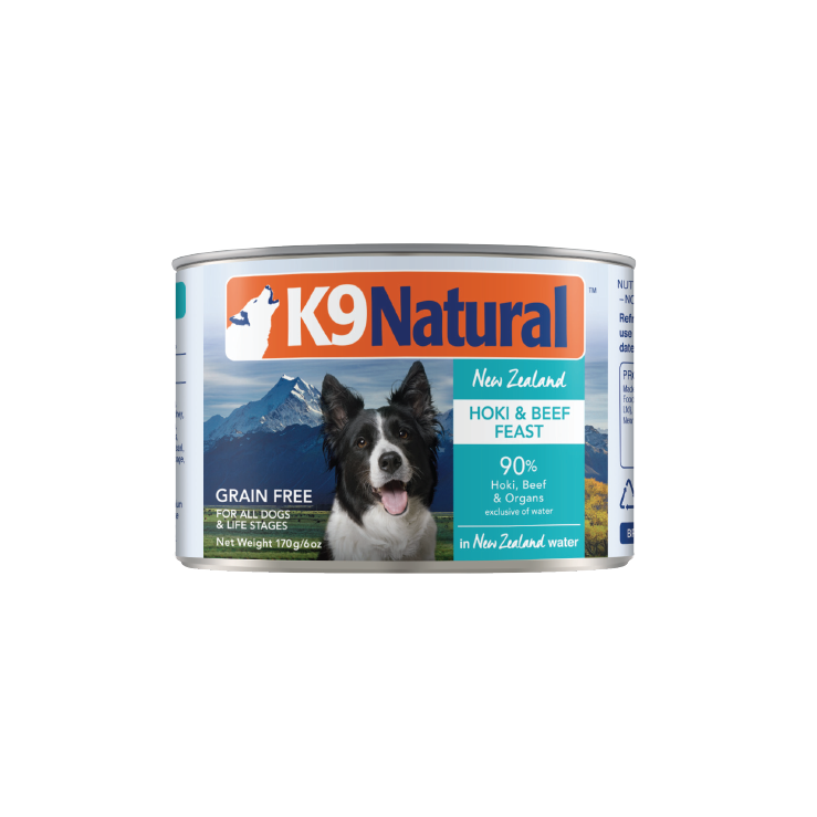 K9 natural nourriture humide K9 Natural Nourriture humide pour chien en conserve - Hoki et Bœuf 12 x 6 oz K9 Natural Nourriture humide pour chien en conserve - Hoki et Bœuf 12 x 6 oz