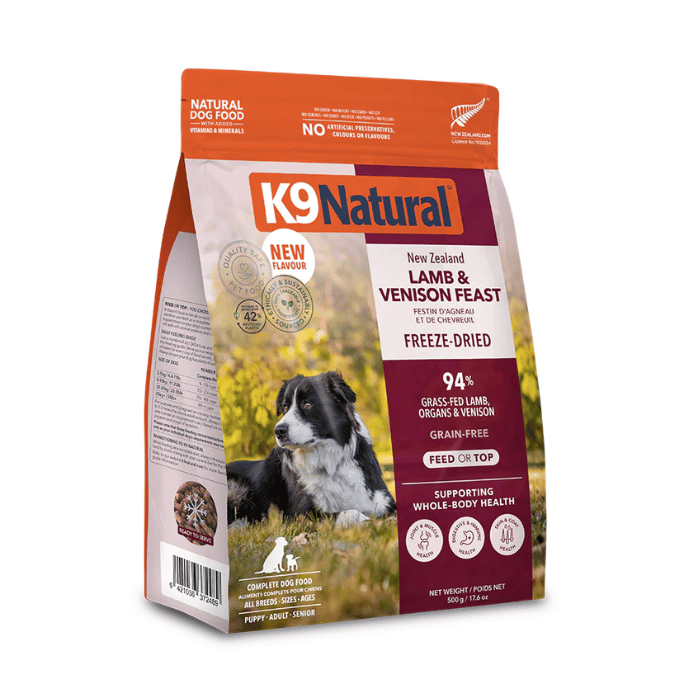 K9 natural nourriture 500g Nourriture pour chiens K9 Natural Freeze-Dried Festin d'agneau et de chevreuil Nourriture pour chiens K9 Natural Freeze-Dried Festin d'agneau et de chevreuil
