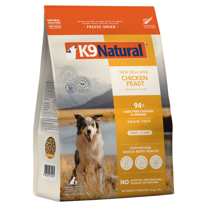 K9 natural nourriture 3.6kg Nourriture pour chiens K9 Natural Freeze-Dried Poulet Nourriture pour chiens K9 Natural Freeze-Dried Poulet