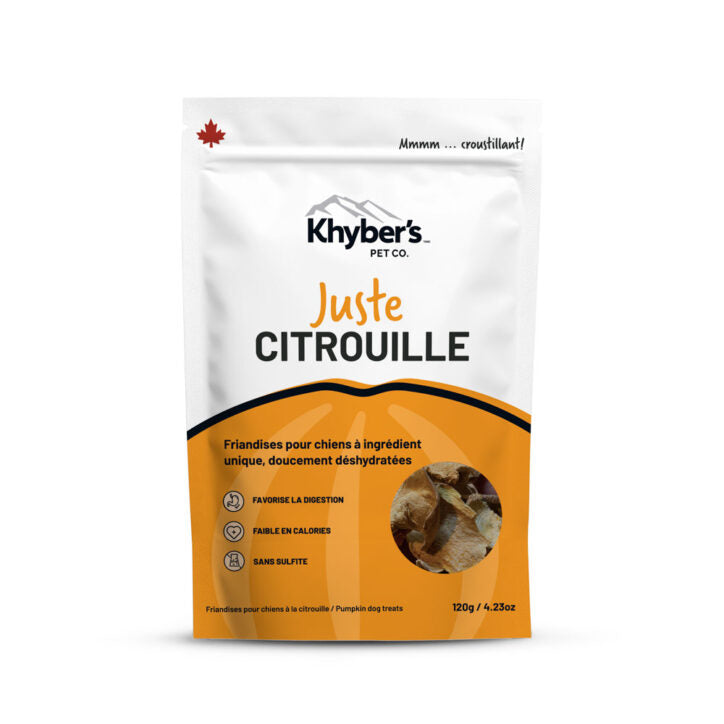 Khyber's Gâteries Khyber's Juste Citrouille 120g Khyber's Juste Citrouille 120g