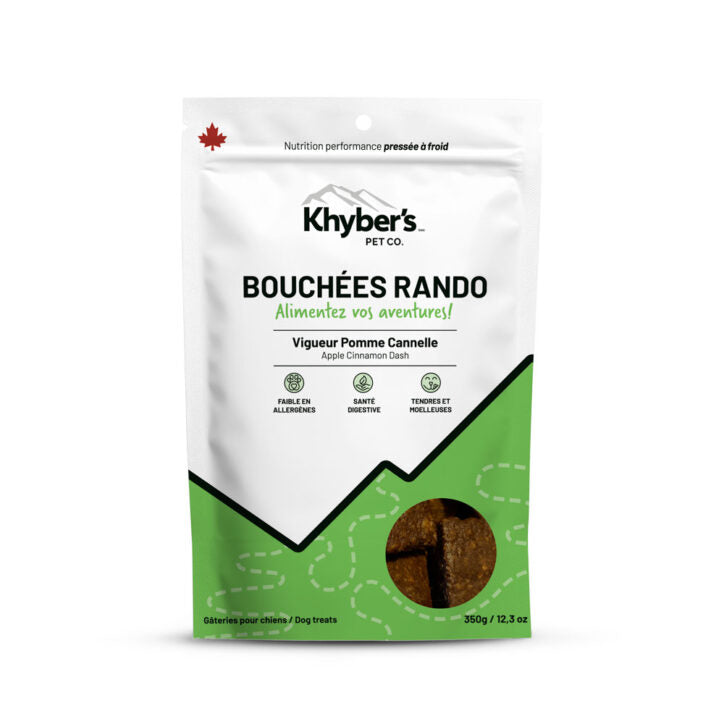 Khyber's Gâteries Khyber's Trail Bites Pomme et Cannelle 350g Khyber's Trail Bites Pomme et Cannelle 350g