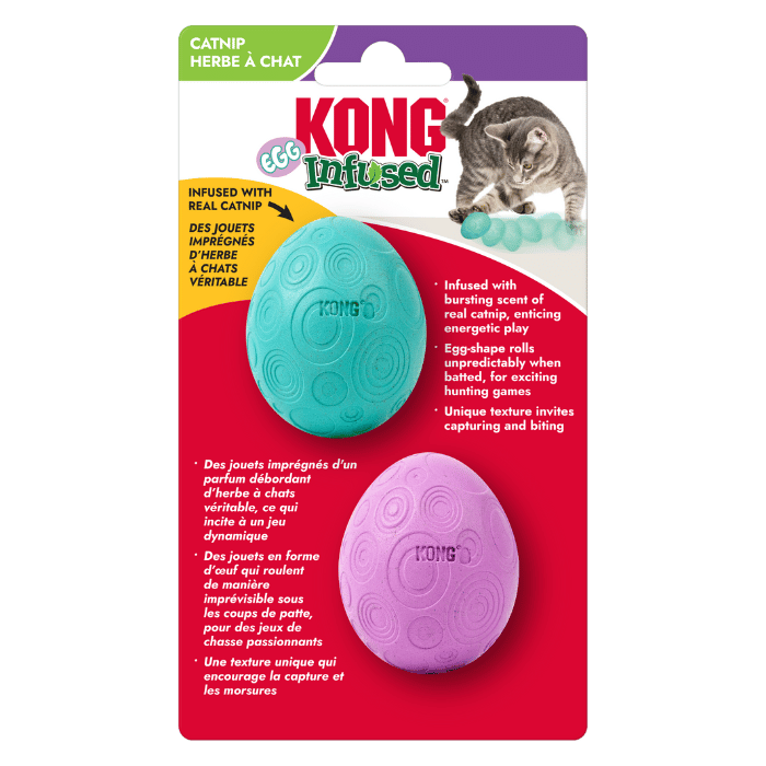 kong jouet chat Jouet pour chats Kong Egg - Paq de 2 Jouet pour chats Kong Egg - Paq de 2