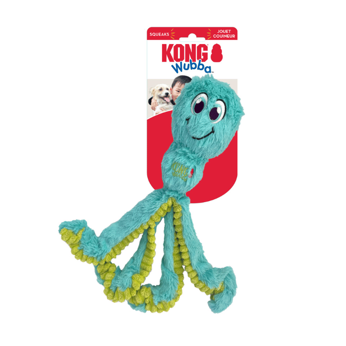 kong jouet interactif Pieuvre Kong Wubba - couleur aléatoire