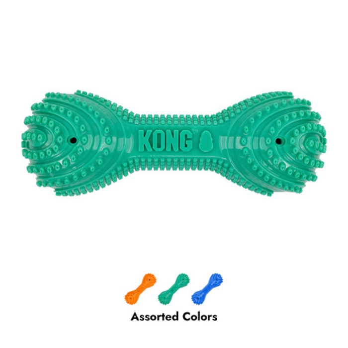 kong jouets pour chien Jouet à mâcher Kong CoreStrength Haltère – Moyen/Grand Jouet à Mâcher Kong CoreStrength Haltère pour Chien | Sherbrooke Canin