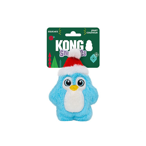 KONG dog toys KONG Holiday Snuzzles Mini Santa Penguin plush dog toy - Extra Small (XS) KONG Holiday Snuzzles Mini Santa Penguin - Sherbrooke Canin