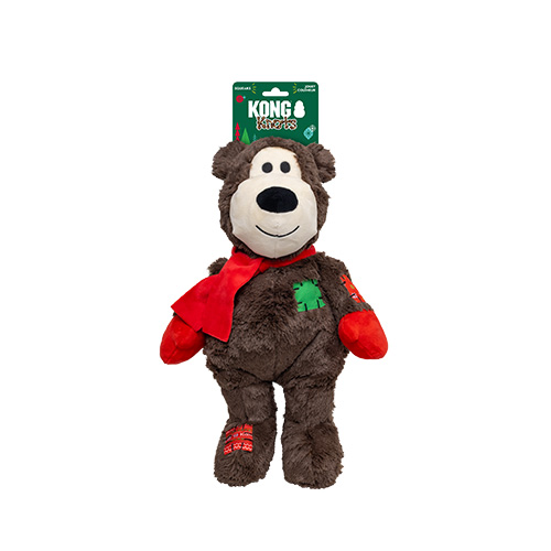 kong jouets pour chien Jouet en peluche Kong Holiday Wild Knots Ours Géant Brun Foncé pour chien - Très grand (XL) Kong Holiday Wild Knots Ours Géant Brun Foncé XL - Sherbrooke Canin