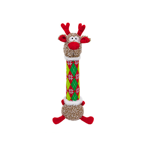 Kong dog toys Kong Holiday Shakers Luvs Argyle Reindeer dog toy - Medium Kong Holiday Shakers Luvs Argyle Reindeer - Sherbrooke Canin