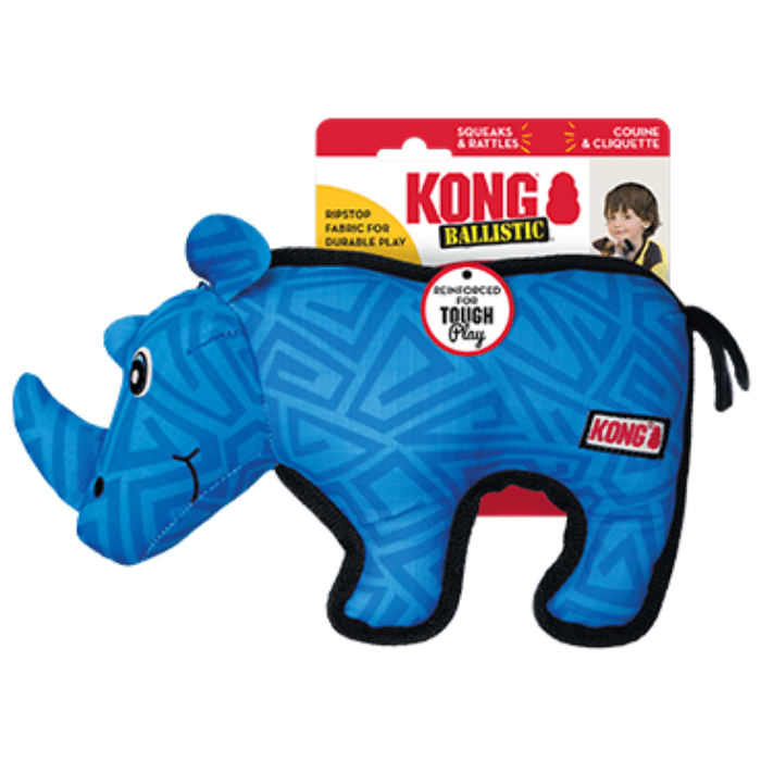 kong jouets pour chien Kong ballistic rhinocéros médium/large