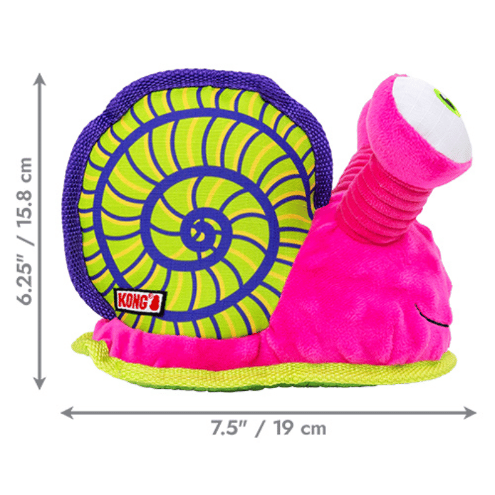 Kong Tropics Rattlez Snail Plush Toy – Medium/Large Kong Tropics Rattlez Snail Plush Toy for Dogs | Sherbrooke Canin
