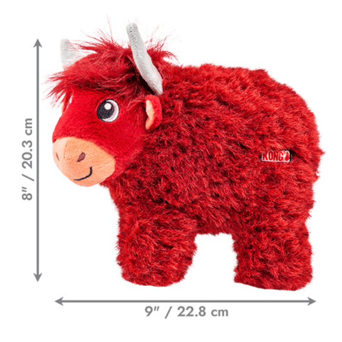 kong plush Kong Toughz Highland Cow Durable Plush – Medium Kong Toughz Highland Cow Durable Plush for Dogs | Sherbrooke Canin