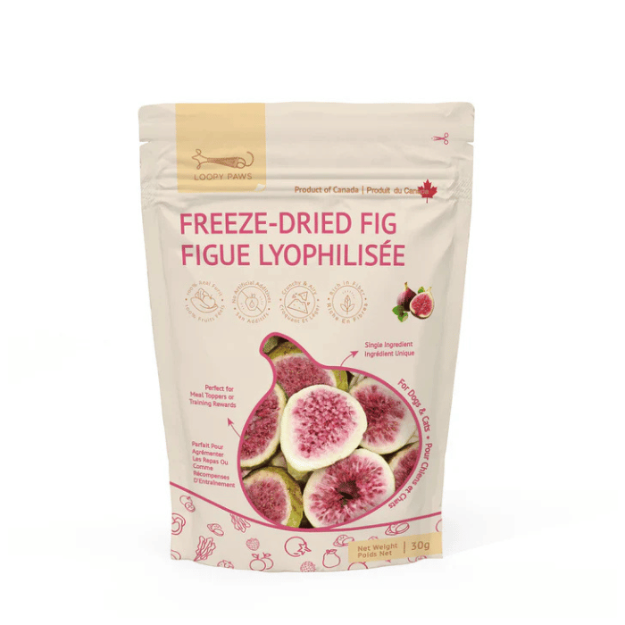 Loopy Paws Gâteries Loopy Paws — Figues lyophilisées 25 g Figues lyophilisées pour chien - Gâterie naturelle | Loopy Paws