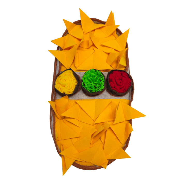 LuvMyFido Jouet d'enrichissement Tapis de fouille Cheesy Nachos™ par LuvMyFido Tapis de fouille Cheesy Nachos™ par LuvMyFido