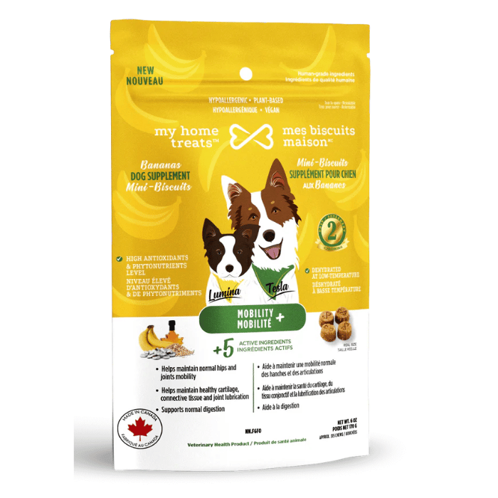 Mes Biscuits Maison biscuit Biscuits supplément hypoallergénique pour chien aux bananes - Mobilité+ 170g