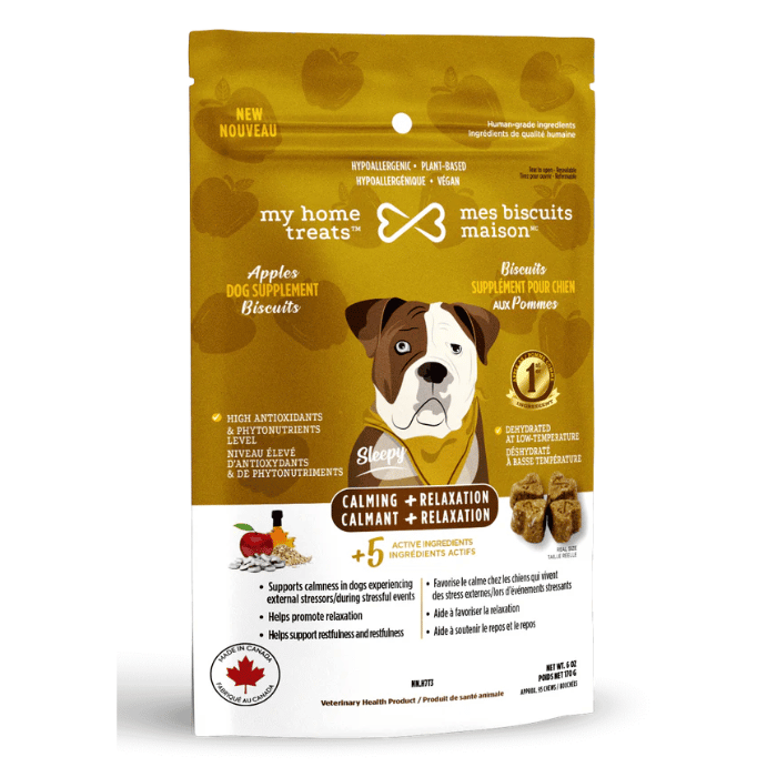 Mes Biscuits Maison biscuit Biscuits supplément hypoallergénique pour chien aux pommes - Calmant + Relaxation 170g