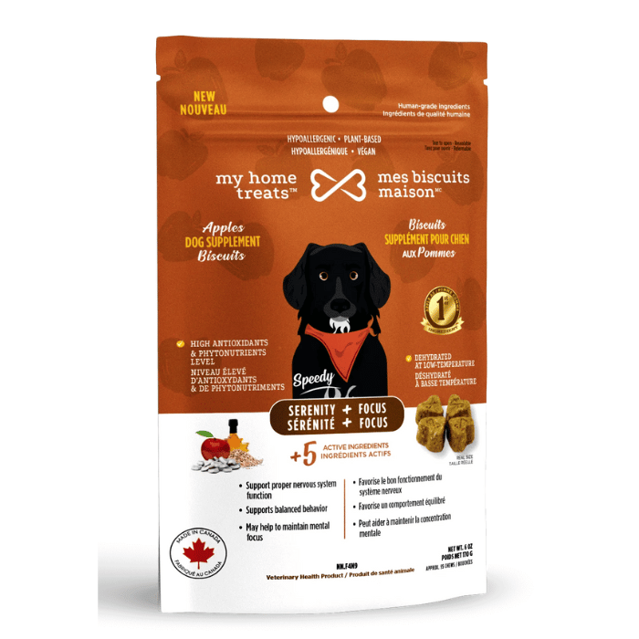 Mes Biscuits Maison biscuit Biscuits supplément hypoallergénique pour chien aux pommes - Sérénité + Focus 170g