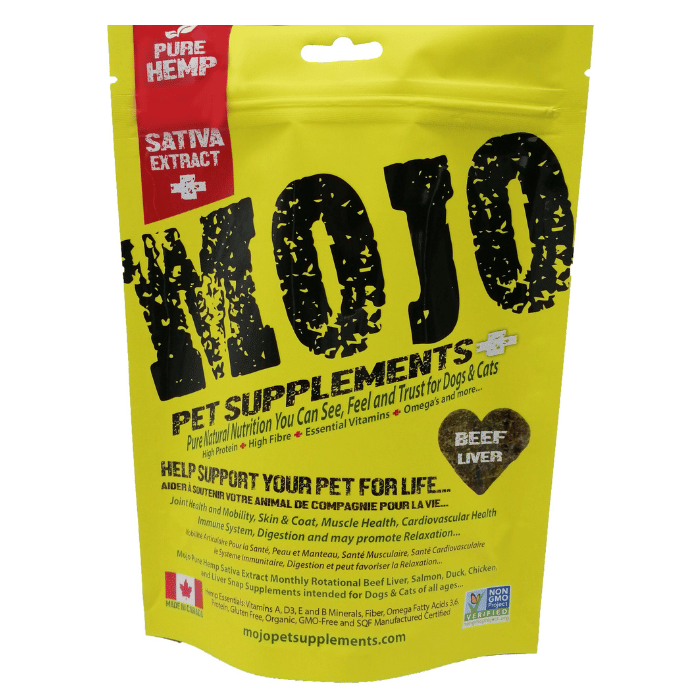 Mojo pet supplements Suppléments Pour Chiens Et Chats à Base De Chanvre, Saveur De Boeuf