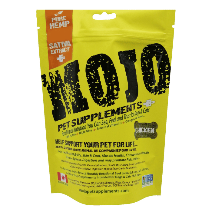 Mojo pet supplements Suppléments Pour Chiens Et Chats à Base De Chanvre, Saveur De Poulet