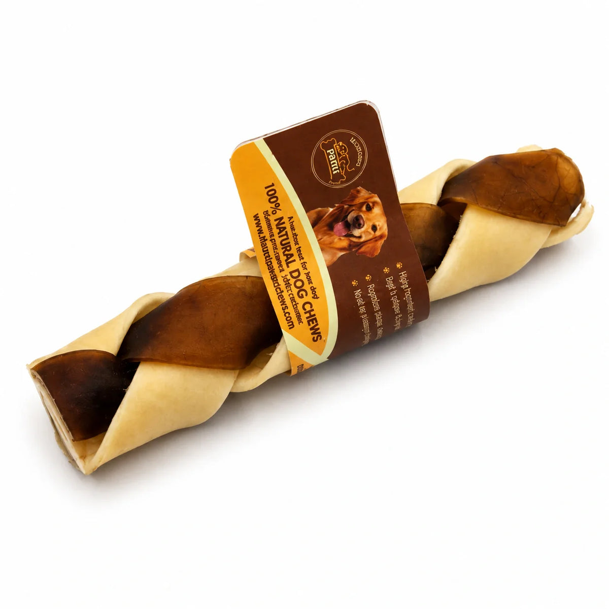 Munchie Bones os a macher Bâton tressé rond peau de chameau et buffle 6 po - Munchie Bones Bâton tressé rond peau de chameau et buffle 6 po - Munchie Bones | Sherbrooke Canin
