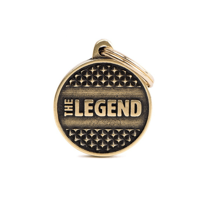 MyFamily medaille Médaille pour chiens - Cercle Petite The Legend Brass