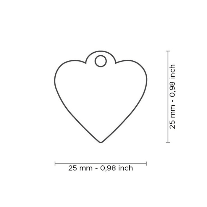 MyFamily medaille Médaille pour chiens - Shine Coeur Petit Glitter Gris