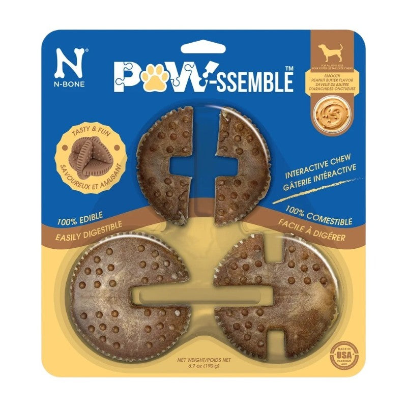 N-bone Gâteries N-bone - Paw-ssemble, gâterie interactive à mâcher pour chien, Beurre d'arachides N-bone - Paw-ssemble, gâterie interactive à mâcher pour chien, Beurre d'arachides