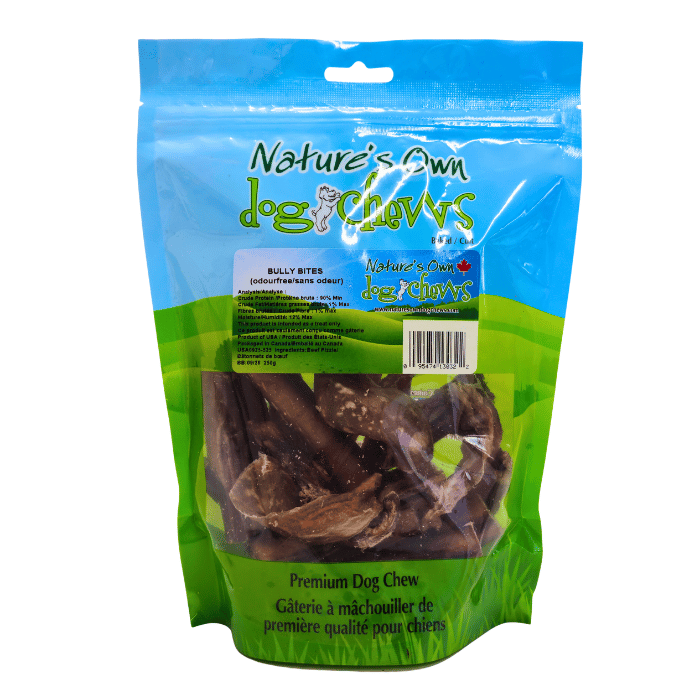 Nature's Own Gâteries Bouchées de bully stick sans odeur 250g Bouchées de bully stick sans odeur 250g