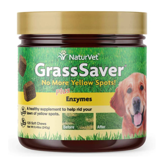 Naturvet supplement GrassSaver - Dites Adieu aux Taches Jaunes Sur Votre Gazon - 120 bouchées tendres GrassSaver - Dites Adieu aux Taches Jaunes Sur Votre Gazon - 120 bouchées tendres