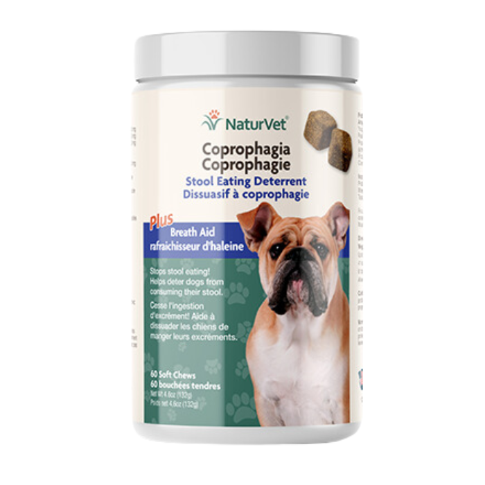 Naturvet supplement NaturVet coprophagie - cesse l'ingestion d'excrément - 60 bouchées NaturVet coprophagie - cesse l'ingestion d'excrément - 60 bouchées