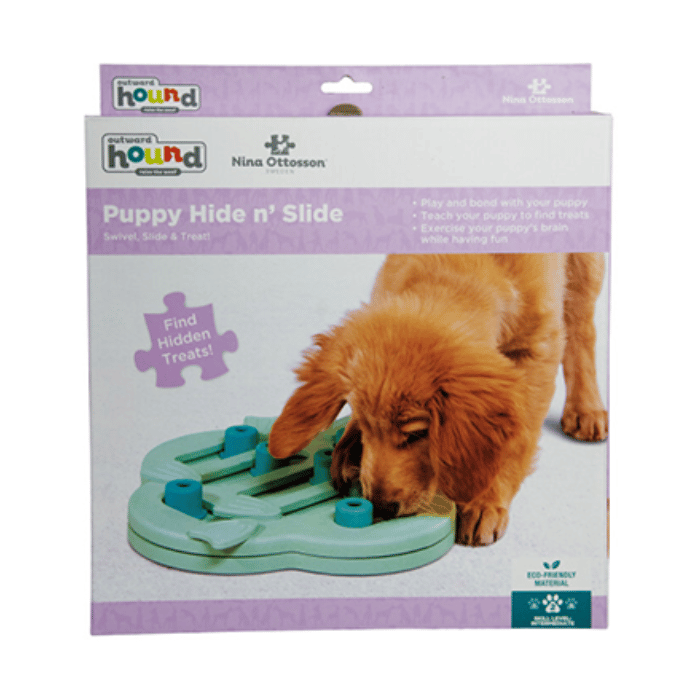 Nina ottosson jouets pour chien Casse tête pour chien Jouet interactif Nina Ottosson Hide N Slide puppy