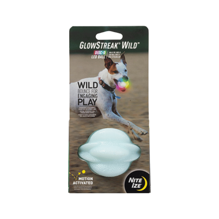 NITE IZE Disco Dog Light Up Ball Have Fun Day and Night