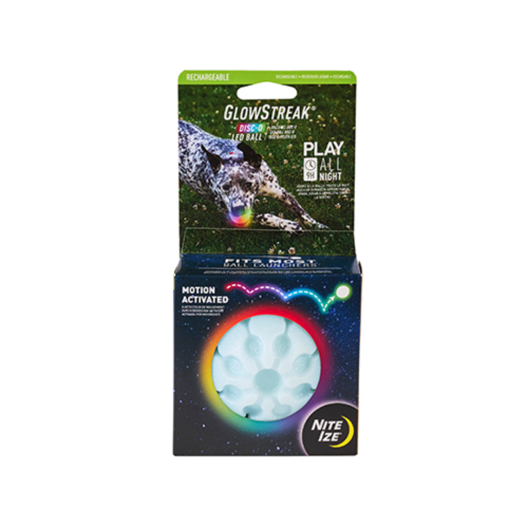 Nite ize led Nite Ize® GlowStreak™ Jouet pour Chien Rechargeable à LED – Balle Disc-O Nite Ize® GlowStreak™ Jouet pour Chien Rechargeable à LED – Balle Disc-O