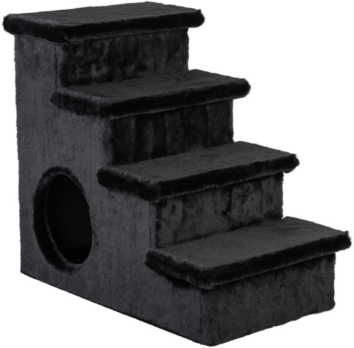Noba Arbre à chat Noir Noba Escalier avec Cabane Noba Escalier avec Cabane pour chat et petit chien | Sherbrooke Canin