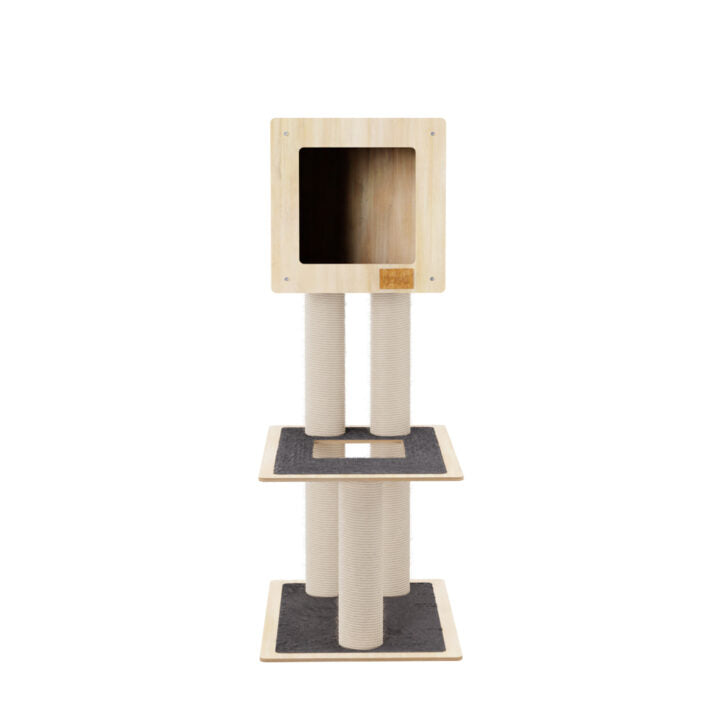 Noba Gray Cat Tree Noba Origin – Noba Origin Cat Tree Condo 44 in | Sherbrooke Canin