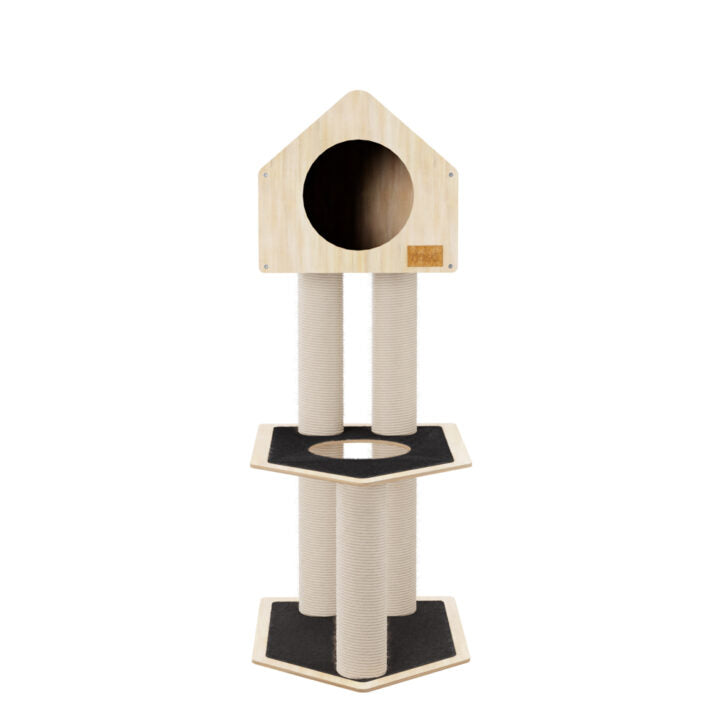 Noba Black Cat Tree Noba Origin – Noba Origin Cat Tree Condo 45 in. | Sherbrooke Canin