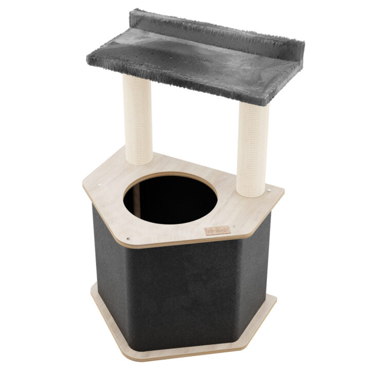 Noba Gray Cat Tree Noba Origin – Noba Origin Lodge Cat Tree | Compact and vertical | Sherbrooke Canin