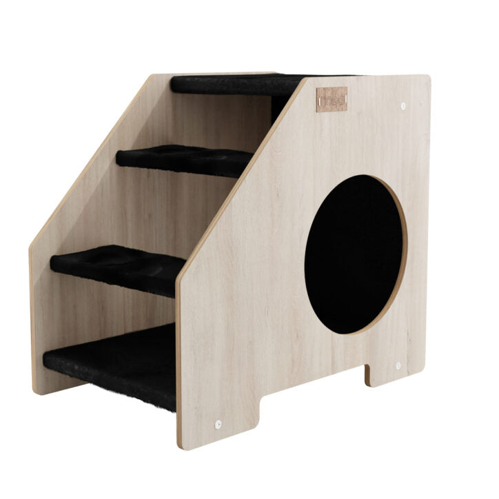 Noba Black Cat Tree Noba Origin – Noba Origin Cat Staircase Hideaway | Sherbrooke Canin