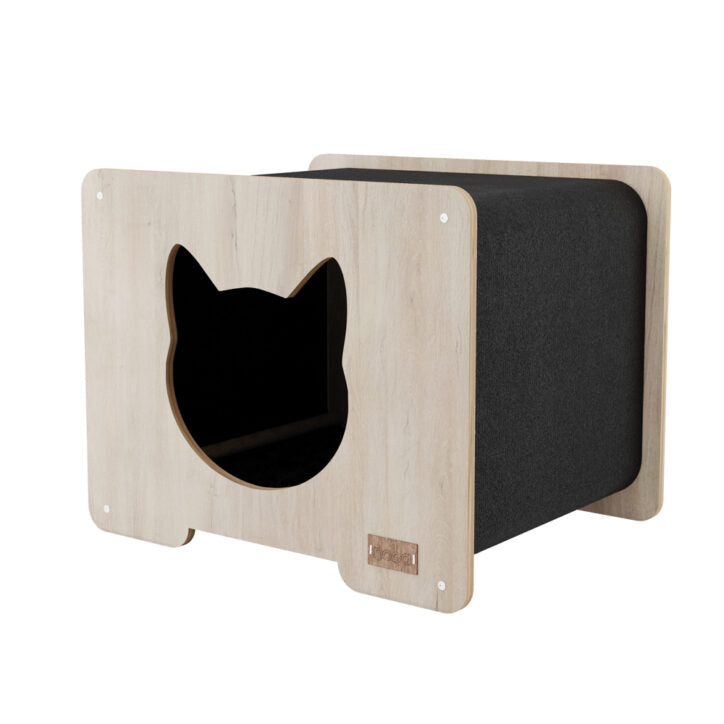 Noba Black Cat Tree Noba Origin – The Noba Origin Cat Shelter | Wooden Hideaway | Sherbrooke Canin