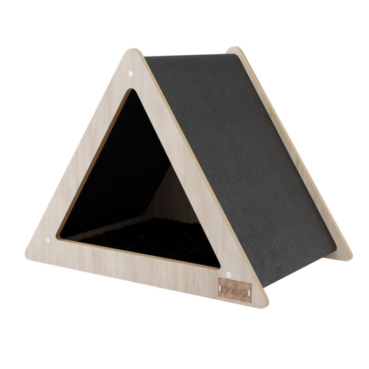 Noba Arbre à chat Gris Noba Origin – Le Tipi pour chat Noba Origin Le Tipi pour chat | Cachette en bois | Sherbrooke Canin