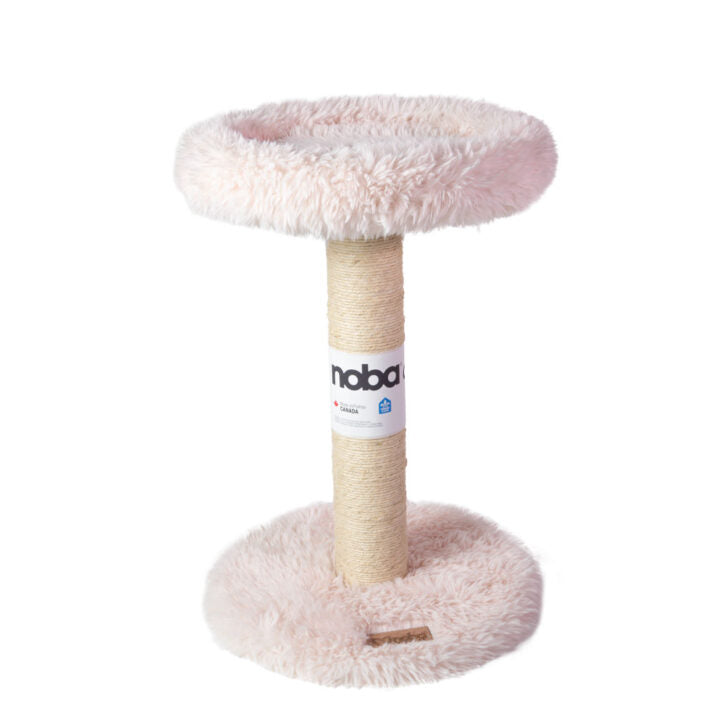 Noba Cat Tree Old Rose Noba Blush 1-Level Perch Noba Blush 1-Level Cat Perch | Sherbrooke Canin
