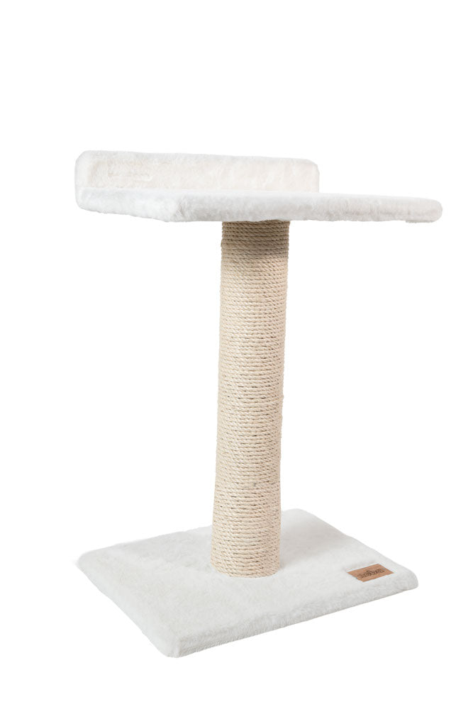 Noba White cat tree Noba Modern 1-level perch Noba Modern 1-level cat perch | Sherbrooke Canin