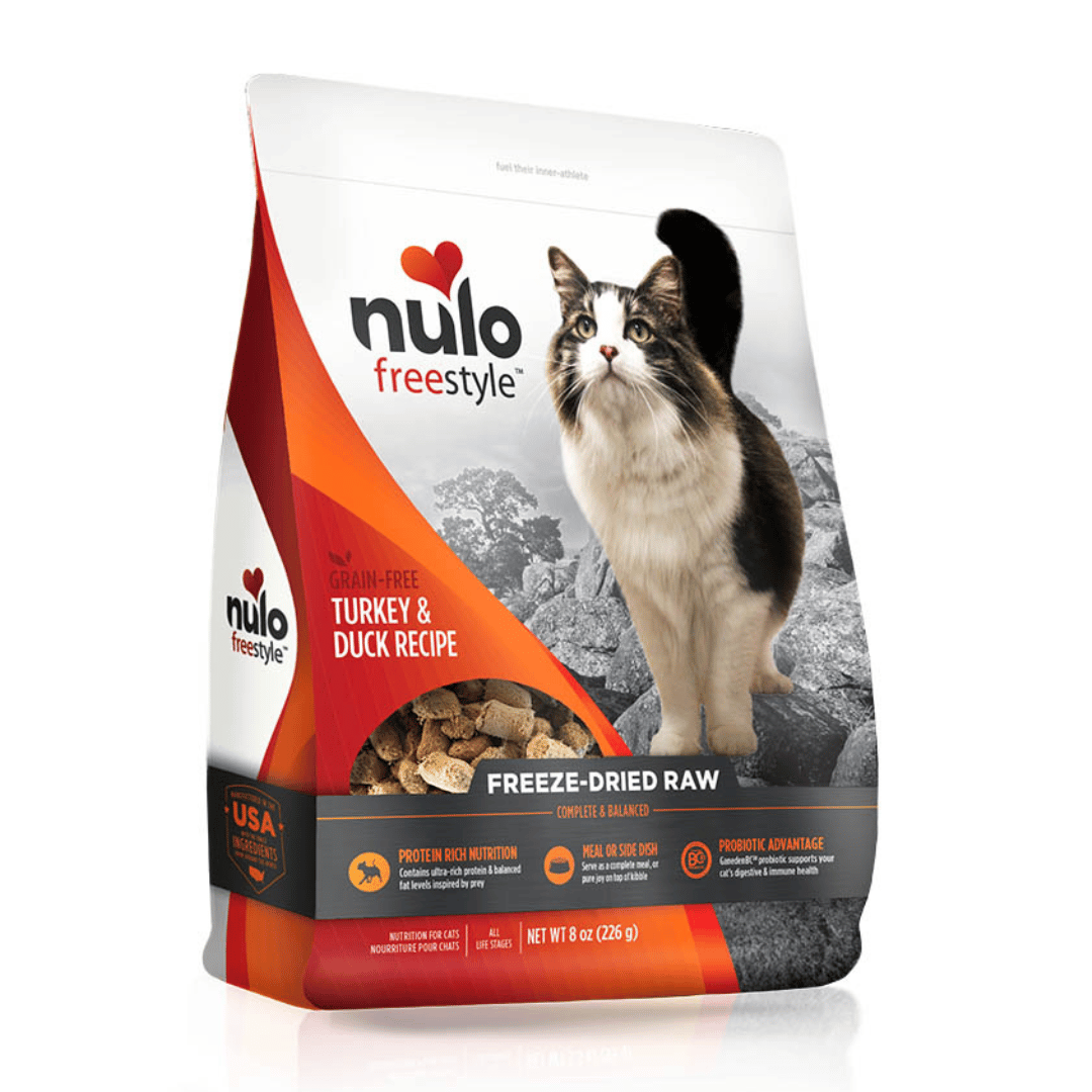 Nulo nourriture 8oz Nourriture lyophilisé pour chats Nulo à la dinde et au canard