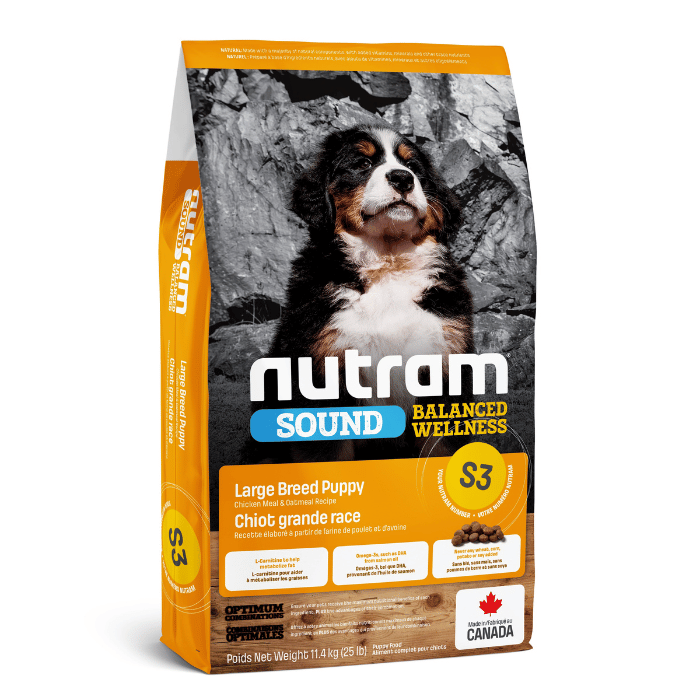 Nutram nourriture 25 lbs Nourriture pour chiens Nutram Sound (s3) Chiot Grande Race Poulet Et Avoine