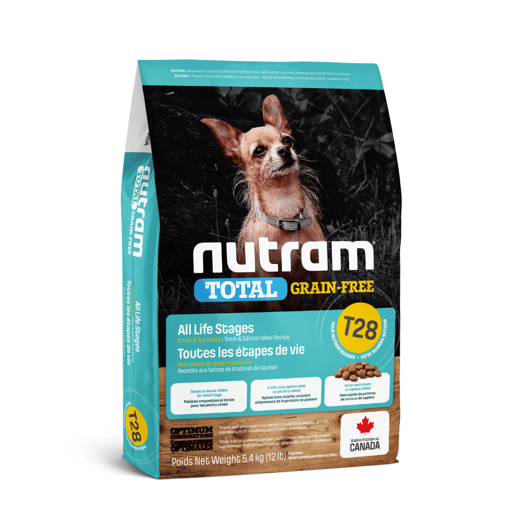 Nutram nourriture 12 lbs Nourriture pour chiens Nutram Total Petite Race Sans Grains Saumon Et Truite T28