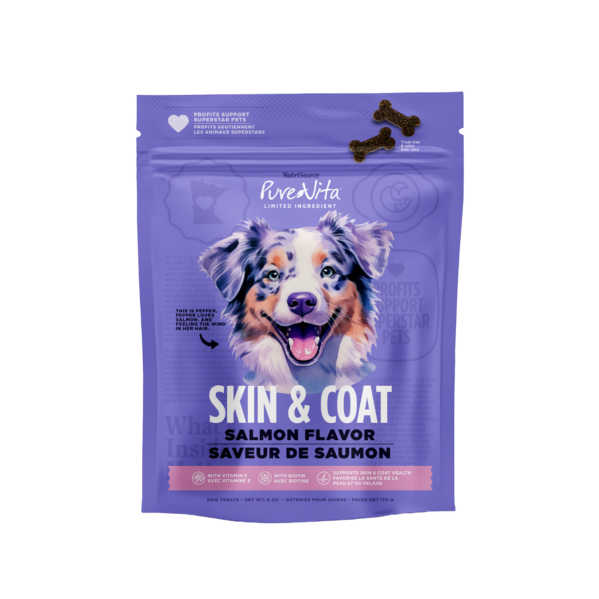 Nutri Source Gâteries chien Gâteries NutriSource PureVita Fonctionnelles Peau et Pelage - Saumon Gâteries NutriSource PureVita Fonctionnelles Peau et Pelage - Saumon