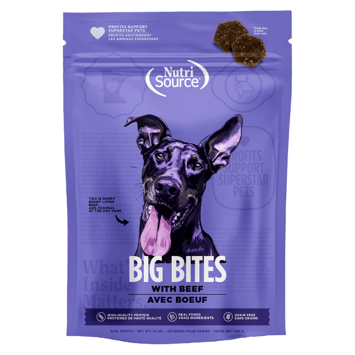 Nutri Source Gâteries Gâteries pour chiens - Grosses bouchées de bœuf 14oz Gâteries pour chiens - Grosses bouchées de bœuf 14oz