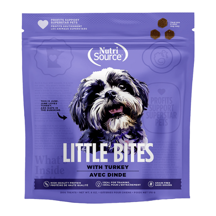 Nutri Source Gâteries Gâteries pour chiens - Petites bouchées de dinde sans céréales 6oz Gâteries pour chiens - Petites bouchées de dinde sans céréales 6oz